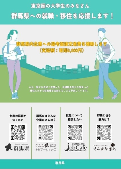 群馬県地方就職支援金事業チラシ（裏）