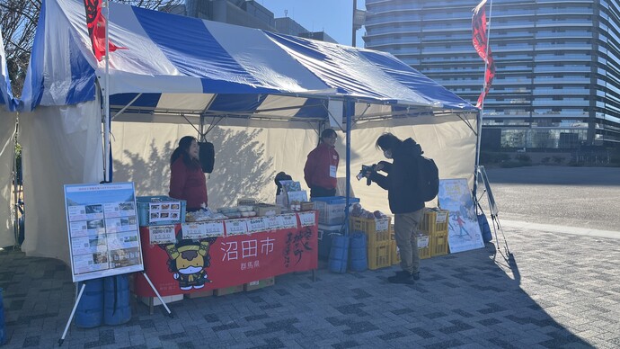 沼田市の物販テント