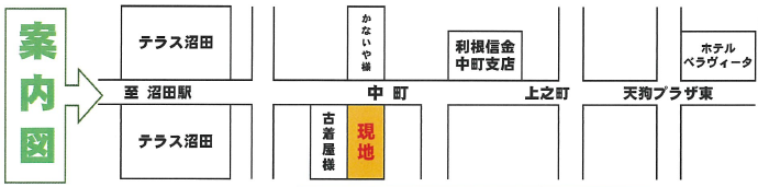 「みんなあつまれ　ぬまたのひろば」地図